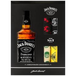 Jack Daniels Tennessee Whiskey  0.70L, 40.0%, gift + ponoky